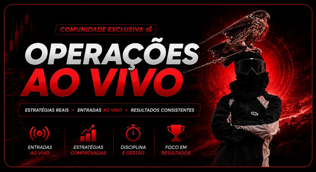Operações ao vivo — Estratégias reais, entradas ao vivo e resultados consistentes